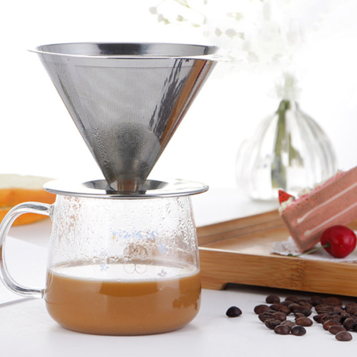 Coffee Filter Holder，Pour Over Coffee Dripper, Stainless Steel Coffee