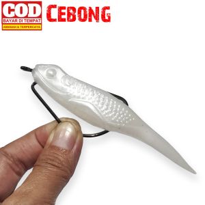 Umpan Gabus Toman Bentuk Kecebong 10cm Wormhook Soft Bait Plastic Snakehead Bukan Ozmy Baby Silencer