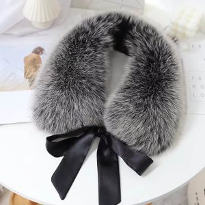 MARBLEX Lông thú giả Khăn quàng cổ lông thú Lông mềm mại Ấm áp Khăn quàng cổ Thời trang Mềm mại Cúi đầu cho mùa thu đông