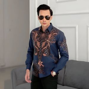Batik Pria Lengan Panjang Kemeja Batik Motif baru Reguler