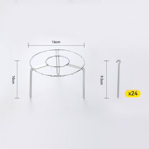 Vision ตะแกรงย่างแบบถอดออกได้ราวแขวนตะแกรงปิ้งแนวตั้งทำจากสเตนเลสหม้อทอด Air Fryer ใช้ซ้ำได้พร้อมตะแกรงย่างแบบใช้ซ้ำได้พร้อมราวแขวนสำหรับเครื่องมือทำครัวในบ้าน