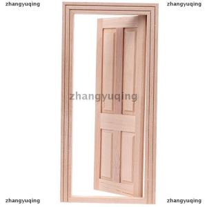 [COD] zhangyuqing 1 12 Dollhouse Miniature 4 Panel Interior Wooden Door DIY Model Accessories Toys
