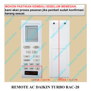 RAC28 REMOT / REMOTE UNTUK AC / REMOTE AC DA*KIN TURBO RAC-28