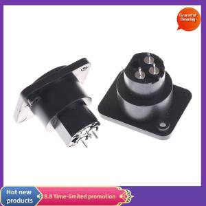 Graceful 2pcs XLR Female Jack 3 Pin 3-Pole Panel Mount Chassis Socket Connector