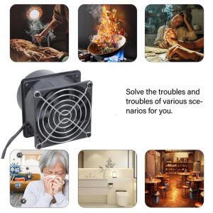 Compact 80mm Cooling Fan DC12V 102CFM Double Ball Bearing Duct Ventilation Exhaust Fan for Heat and Fume Ventilation