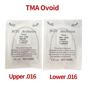 10Packs 10Pcs TMA Round Rectangular Wire (5Packs Upper+5Packs Lower)