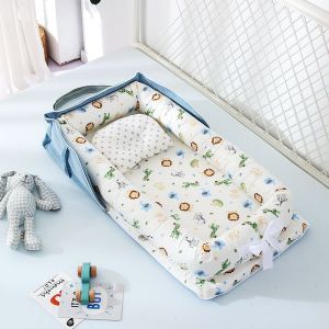 Easyhome.sg | Foldable Baby Bed Portable Newborn Cot | Baby Lounger Nest Sleeping Carry Bag | Infant Crib Travel Bed