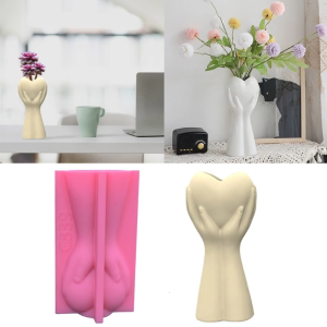 Succulents Flower Pot Resin Silicone Mold DIY Garden Concrete Flowerpot Holder Mould Handmade Home Decor