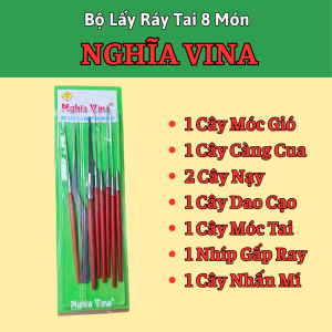 Bộ Lấy Ráy Tai 8 Món ( Vĩ ) NGHĨA VINA Giúp Lấy Ráy Tai Chuyên Nghiệp chính hãng .