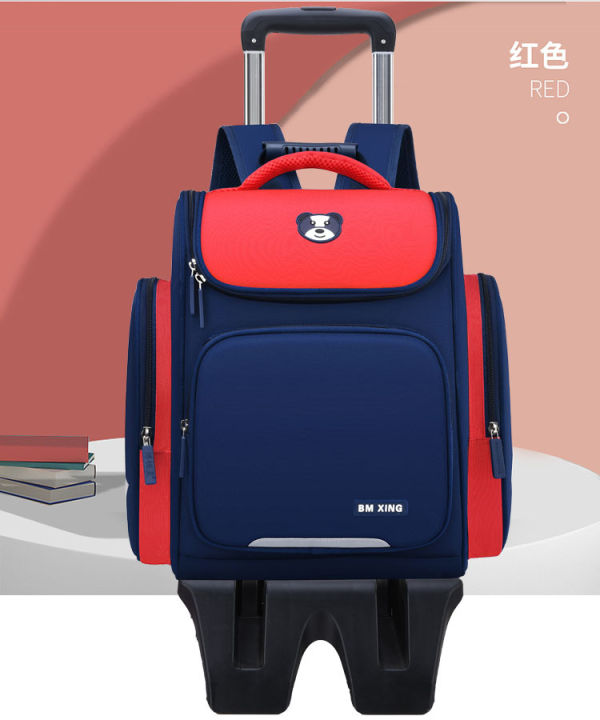 School Bag 6 Wheel Trolley bag Waterproof Good Quality Lazada