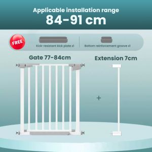[SG]Baby Safety Gate Automatic Close Baby  Children Fence Isolation Adjustable Dog House Cage