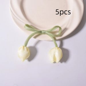 FUNG 5Pcs DIY Tulip Lace-up Straps Baking Decoration Ornaments Curtain Tieback Bag Accessories Sweet Curtains Tie Rope Cake