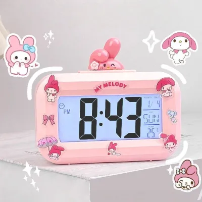 Oldlaiben DIY Mini Capybara Alarm Clock with Stickers Learning Dedicated Digital Clock Electronic Clock