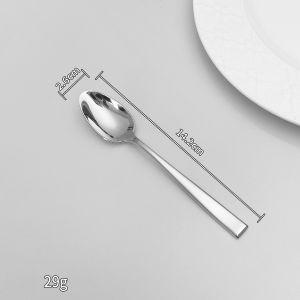 Square Handle 304 Stainless Steel Knife And Fork Spoon High-Grade Five-Star Hotel Steak Knife And Fork Dessert Spoon Food Grade Household Western Tableware