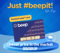 Beep Card with 20 Load included LRT1, LRT2, MRT3, Clark or P2P Bus, And Modernized Jeepney (Exp 2028/2029). 