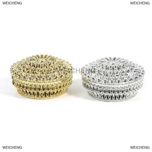 [COD] WEICHENG พลาสติกทองฟอยล์เค้กกล่องขนมแต่งงานแต่งงานของขวัญทารกอาบน้ำ