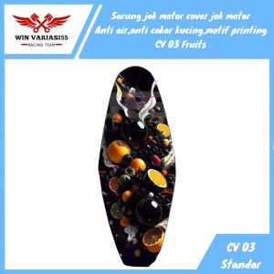 Sarung Jok Motor Anti air Cover jok Anti cakar kucing motif printing Fruit CV03 Ukuran Standar dan Jumbo