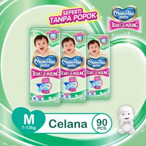 MamyPoko Pants X-tra Kering Slim Tidak Gembung M30 isi 3 pcs [Karton]