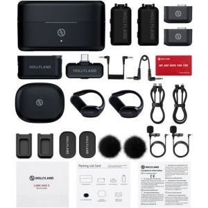 Hollyland Lark Max 2 Wireless Microphone System with Monitoring Ear-Phone [2-4 Person]