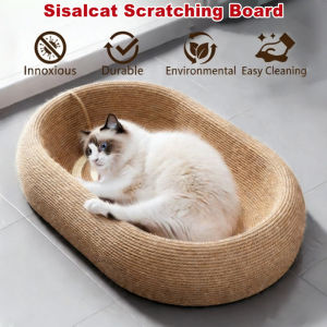 Cat Scratcher Extra Large Oval Wear-Resistant Sisal Cat Scratching Board Grinding Scratch Kucing Pencakar Besar Pencakar Cat Scratch
