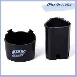 Ditur 1Pc Plastic Case New 12V 18650 Lithium Battery Case Screw-Free Lithium Drill Rechargeable Battery Case