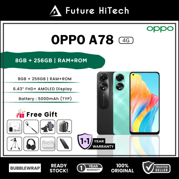 OPPO A78 4G (8GB RAM 256GB ROM) - Original OPPO Malaysia Set | Lazada