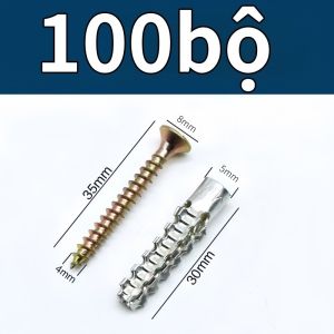 100/200/300 Bộ Ống Mở Rộng Thép - Phích Cắm Khoan Vít Tự Khai Thác Răng Hàm Kim Loại Gai Tường Neo Mở Rộng Bu Lông Chốt
