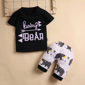 Migli.id Setelan Anak Motif Baby Bear/ Baju Bayi Laki-Laki / Baju Anak Usia 0 Bulan- 3 Tahun / MIGLI ID