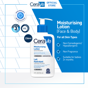 CeraVe Daily Moisturizing Lotion 236ml - Skin Barrier Repair Moisturizer with Ceramide for All Skin Type