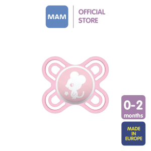 MAM Perfect Pacifier 0-2 Months Softer Baby Soother with Self Sterilising Travel Case
