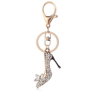 LYM High Heel Shoe Keychain Purse Car Key Chain Bag Decorative Alloy Keyring