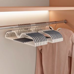 50PCS Short Neck Non Slip Clothes Hangers With 360 Degree Swivel Hook Heavy Duty Space Saving For Closet Organization
