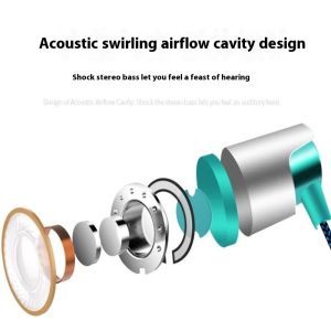 Lebi Tai nghe bện dây chống mòn phổ biến cho Vivo Huawei Oppo Xiaomi điện thoại di động huawei Tai nghe máy tính