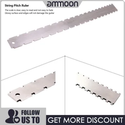 ammoon String Action Gauge Rocker Measuring Neck Notched String Pitch Ruler Height for Acoustic Guitars for Electric Guitars