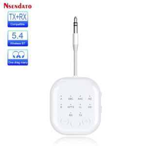 2 in 1 อะแดปเตอร์รับส่งสัญญาณบลูทูธ 3.5 มม. ไร้สาย 5.4 สำหรับชุดอุปกรณ์ในรถยนต์ เสียงเพลง หูฟัง Aux แฮนด์ฟรี