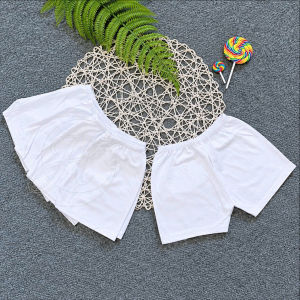 (6-55kg) COMBO 5 Quần đùi ngắn trắng thun cotton 100% cho bé