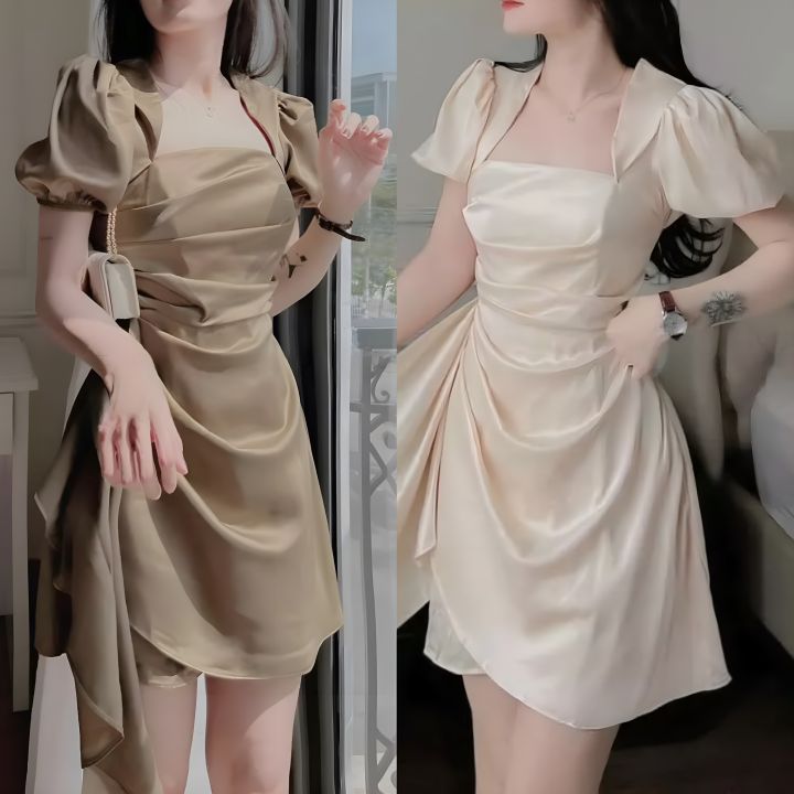 Đầm body cổ yếm phi bóng sexy quyến rũ - DN336 - AloraShop21