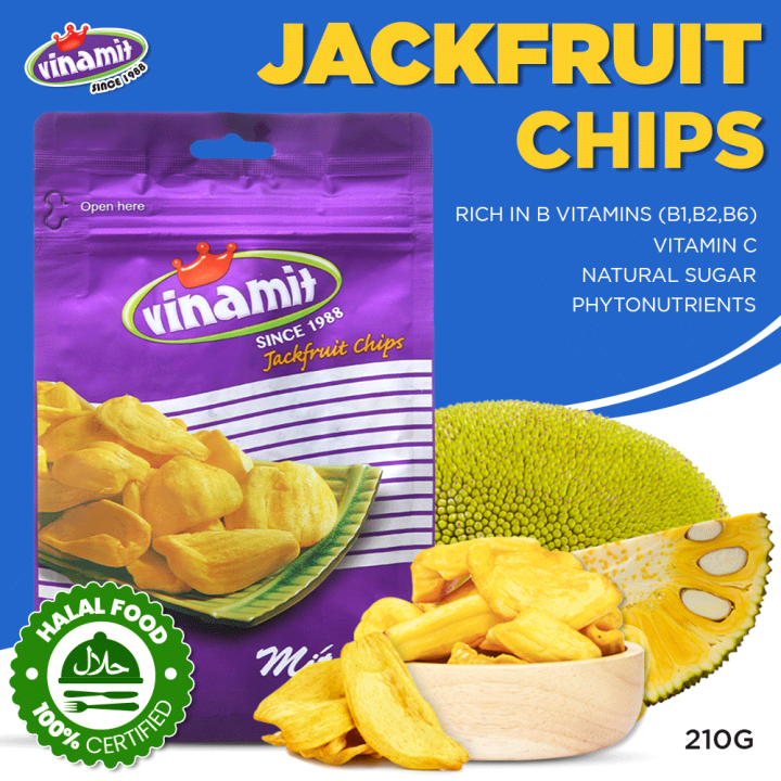 Vinamit Dried Jackfruit Chips Ready to Eat Pure and Natural Dried Jackfruit Chips Super Healthy