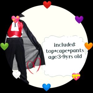 vampire /prince./king/skeleton halloween costume for kids 3-9yrs old.