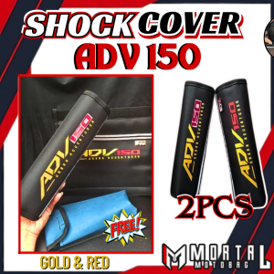 Honda Adv 150 Urban Adventurer Shock Cover (Gold/Red-Pair) by Immortal Motobag with Tool Pouch