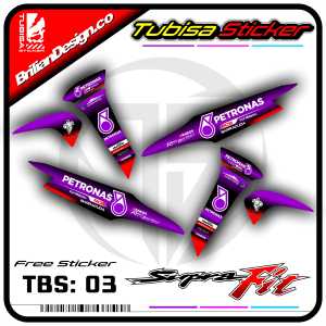 Sticker Striping Variasi Supra Fit - Stiker Striping Motor Supra Fit Motif Petronas. TBS.03