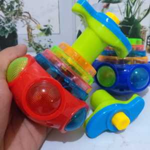 MAINAN GANGSING PUTAR LAMPU DAN MUSIK KARAKTER UFO GASING BERPUTAR LAMA