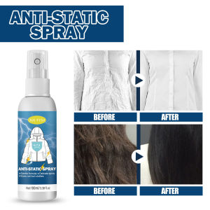 100Ml Static Electricity Remover - Anti Static Cling Spray Quick กำจัด Static Spray แบบพกพา Static Remover ผมยาวนานป้องกันไฟฟ้าสถิตย์สเปรย์ Static สำหรับเสื้อผ้า Balancing สเปรย์ Lasting Anti-Wrinkle Home Wrinkle & Static Remover สเปรย์ฉีดน้