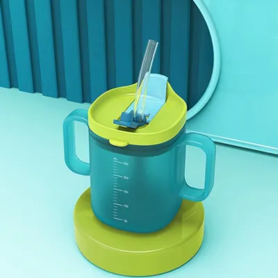 Toddler Sippy Cup Baby Straw Cup Leakproof Silicone Spout Bpa Free Training Handle 280 Capacity