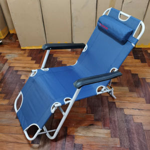Folding Chair Heavy Duty portable Straight Folding Bed Outdoor Folding Bed Portable Bed Camping Bed 178CM*68cm with Adjustable Headrest