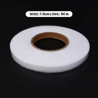 【 In Stock 】64M White DIY Clothing Iron-On Double-sided Interlining Adhesive Fabric Fusing Cloth Iron on Hem Tape Menyeterika Pakaian DIY Pelekat Dua Muka DIY服装熨烫双面粘合衬