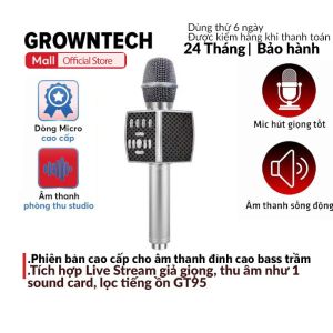 Micro Kèm Loa bluetooth karaoke YS 69 kết nối không dây nhanh chóng âm bass ấm hỗ trợ ghi âm