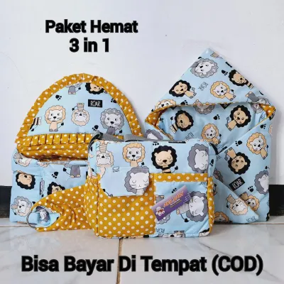 Paket Hemat 3 In 1 Gendongan Samping Selimut Bayi Dan Tas Bayi Motif Terlaris