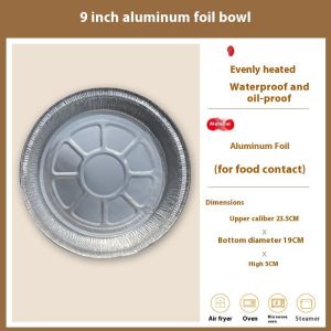 Nồi chiên ít dầu đặc biệt Bát lá thiếc hộ gia đình chịu nhiệt độ cao lá tấm Lò nướng dày giấy bạc Bát khay thiếc