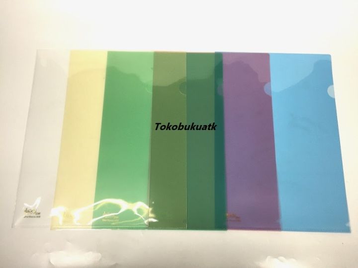 Map L Plastik ukuran A4 - per 3 pcs